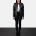 Kelsee Black Leather Jacket